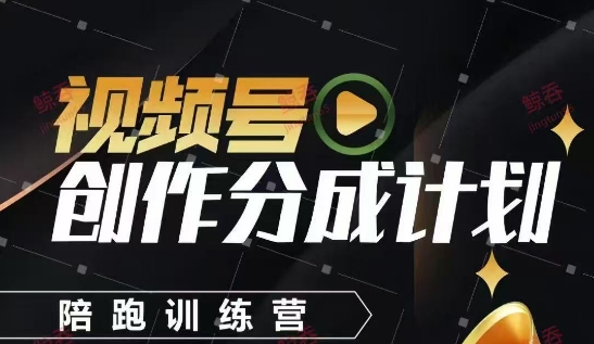 视频号创作分成计划陪跑训练营,手把手教会你如何制作视频,细水长流型项目-项目吧