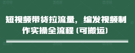 短视频带货拉流量，编发视频制作实操全流程(可搬运)-项目吧