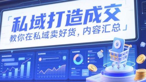 私域打造成交,教你在私域卖好货,内容汇总-项目吧