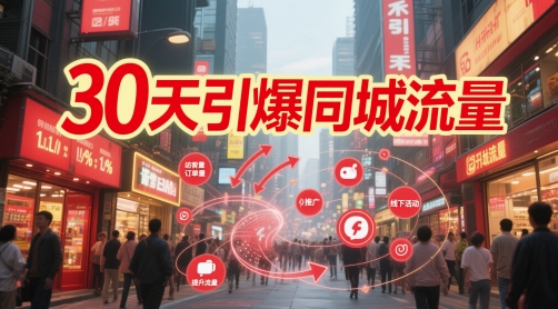 30天引爆同城流量:团购篇 认知篇 流量篇 来客篇 达人篇 老板人设IP篇 投流篇-项目吧