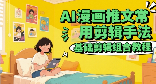 AI漫画推文常用剪辑手法,基础剪辑组合教程-项目吧