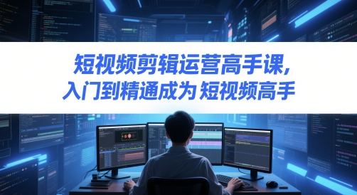 短视频剪辑运营高手课,入门到精通成为短视频高手-项目吧