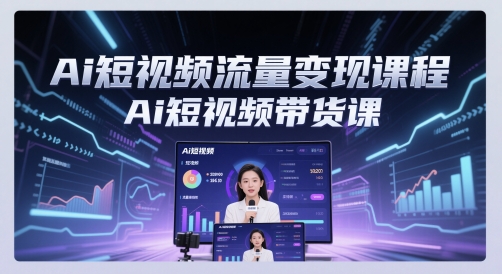 Ai短视频流量变现课程，Ai短视频带货课-项目吧