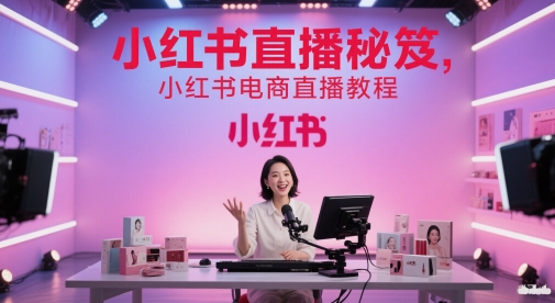 小红书直播秘笈,小红书电商直播教程-项目吧