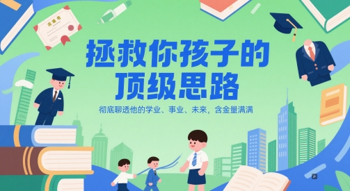 付费文章:拯救你孩子的顶级思路,彻底聊透他的学业、事业、未来,含金量满满-项目吧
