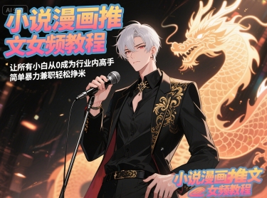 小说漫画推文女频教程,让所有小白从0成为行业内高手,简单暴力兼职轻松挣米-项目吧