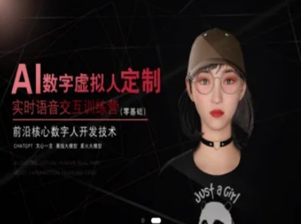 AI数字虚拟人定制,实时语音交互训练营(零基础),前沿核心数字人开发技术-项目吧
