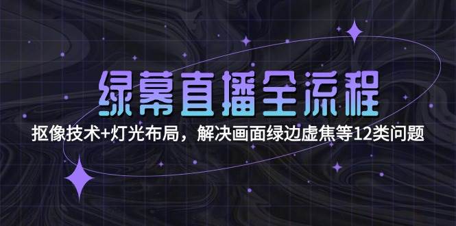 绿幕直播全流程:抠像技术+灯光布局,解决画面绿边虚焦等12类问题-项目吧