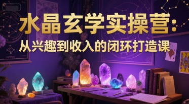 水晶玄学实操营:从兴趣到收入的闭环打造课-项目吧