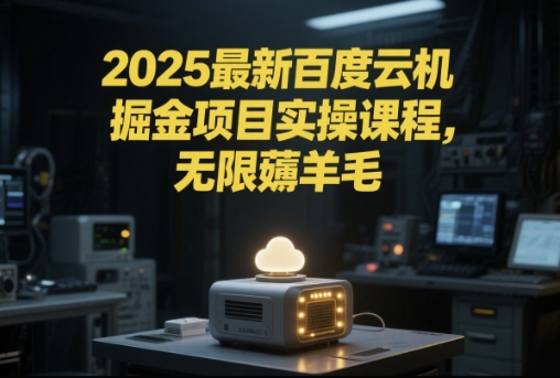 2025最新百度云机掘金项目实操课程单窗口保底5-10元月收益单窗口150+【揭秘】-项目吧