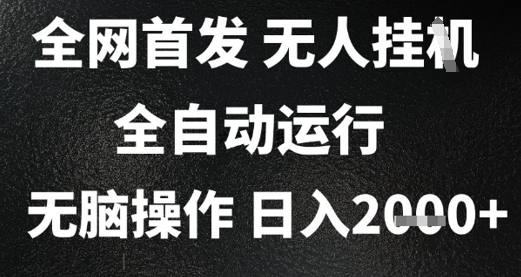 2025首发无人挂G项目，日入2k+，全自动运行，无脑操作，长期稳定 小白可玩【揭秘】-项目吧
