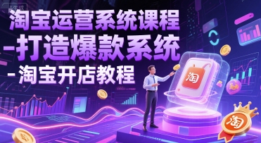 淘宝运营系统课程-打造爆款系统-淘宝开店教程-项目吧