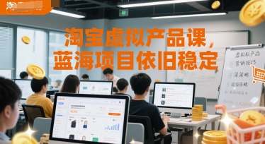 淘宝虚拟产品课,蓝海项目依旧稳定-项目吧