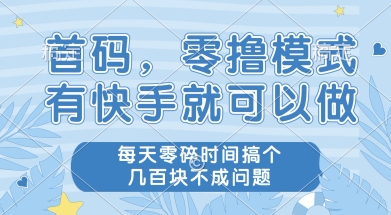 首码零撸项目,有快手就可以做,每天业务时间搞个几张不是问题【揭秘】-项目吧