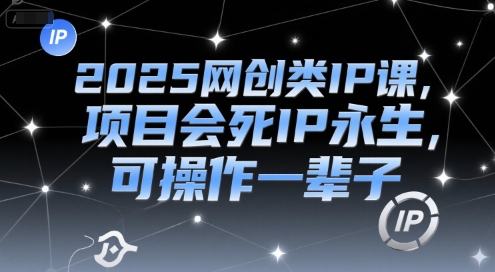 2025网创类IP课,项目会死IP永生,可操作一辈子-项目吧