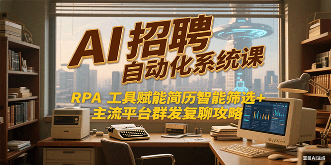 AI招聘自动化系统课,RPA工具赋能简历智能筛选+主流平台群发复聊全攻略-项目吧