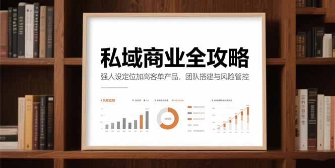私域商业全攻略,强人设定位加高客单产品,团队搭建与风险管控-项目吧