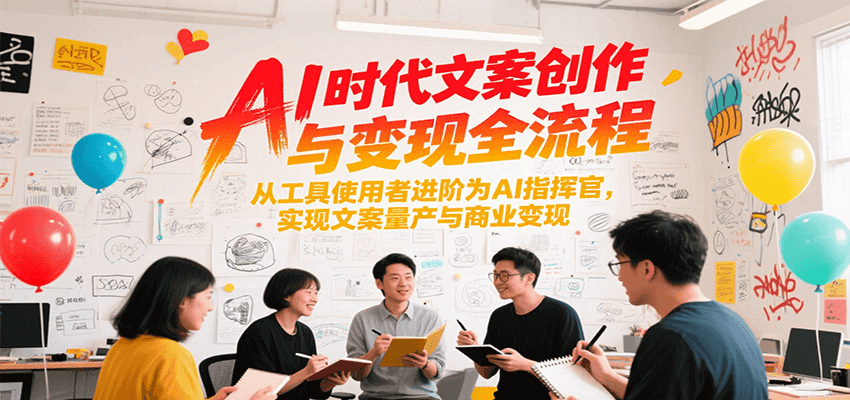 AI时代文案创作与变现全流程,从工具使用者进阶为AI指挥官,实现文案量产与商业变现-项目吧