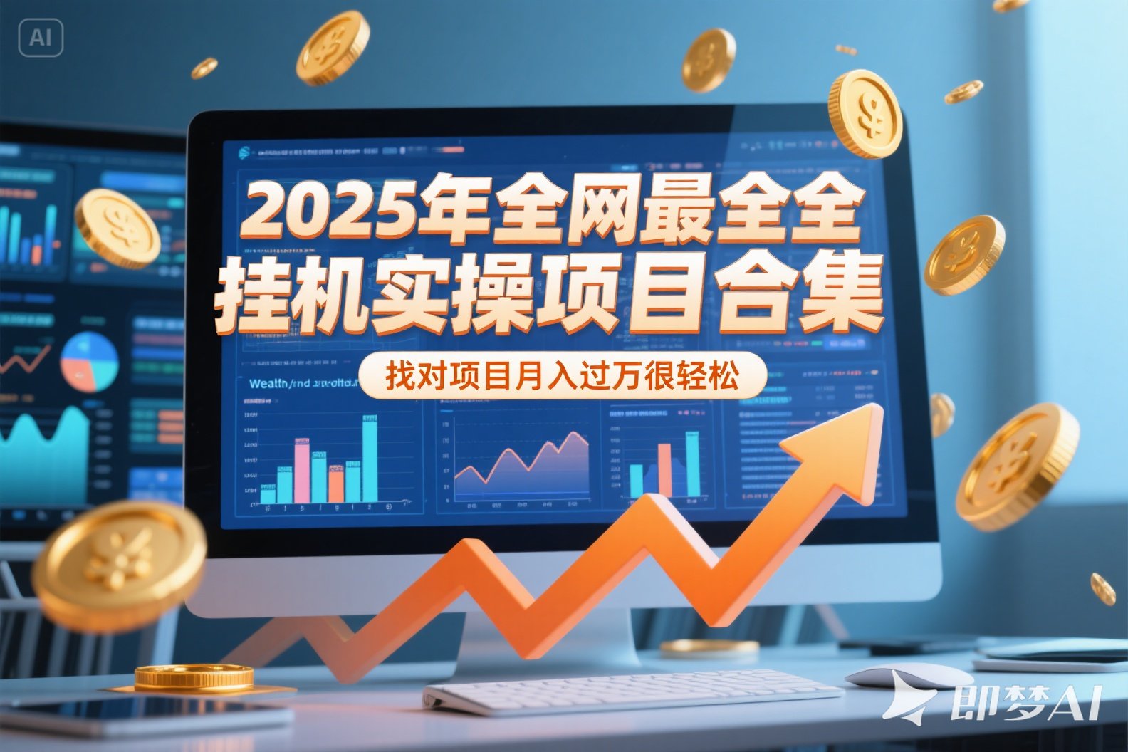 2025年挂机实操项目实操演练，挂机类型，AI直播类型，轻资产创业类型…-项目吧