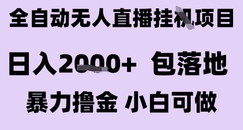 最新全自动抖音无人直播挂G项目,日入2k+ 包落地暴力撸金,小白可做【揭秘】-项目吧