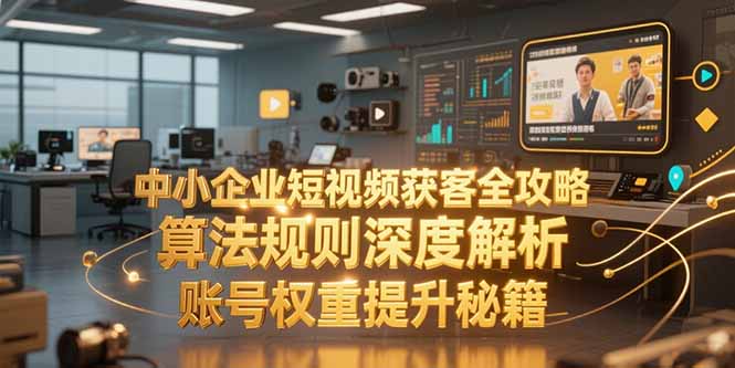 中小企业短视频获客全攻略,算法规则深度解析,账号权重提升秘籍-项目吧