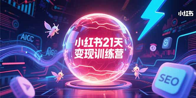 小红书21天变现训练营,AIGC工具高效应用,SEO优化核心技巧-项目吧