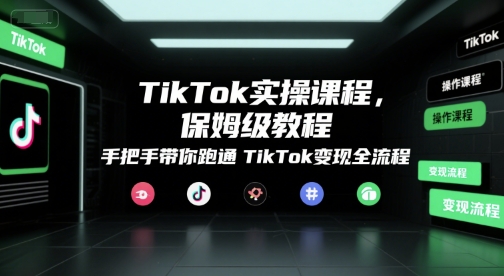 TikTok实操课程,保姆级教程,手把手带你跑通TikTok变现全流程-项目吧