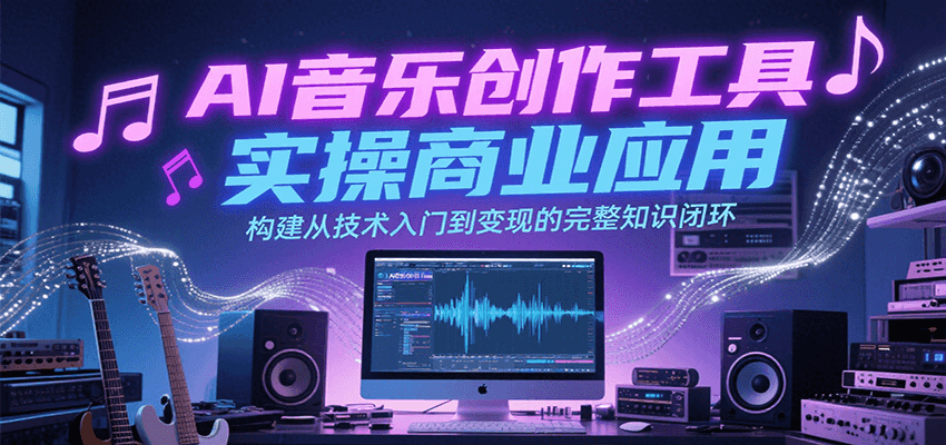 AI音乐创作工具实操商业应用,构建从技术入门到变现的完整知识闭环-项目吧
