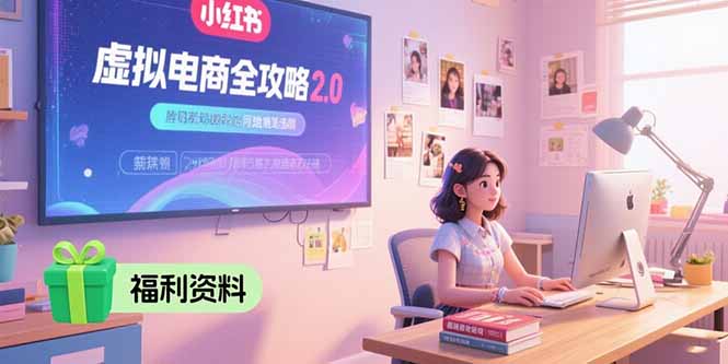 虚拟电商全攻略2.0,开店选品实操流程,账号定位、货源发布、笔记发布技巧-项目吧