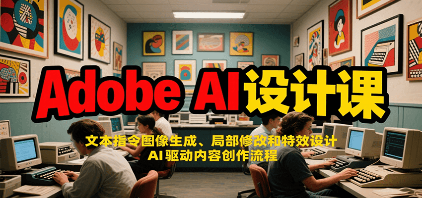 Adobe AI设计课:文本指令图像生成、局部修改和特效设计,AI驱动内容创作流程-项目吧