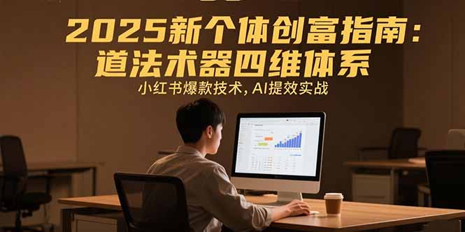 2025新个体创富指南:道法术器四维体系,小红书爆款技术,AI提效实战-项目吧