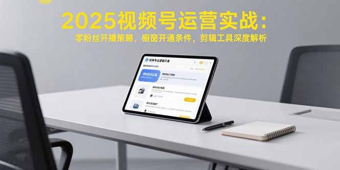 2025视频号运营实战:零粉丝开播策略,橱窗开通条件,剪辑工具深度解析-项目吧