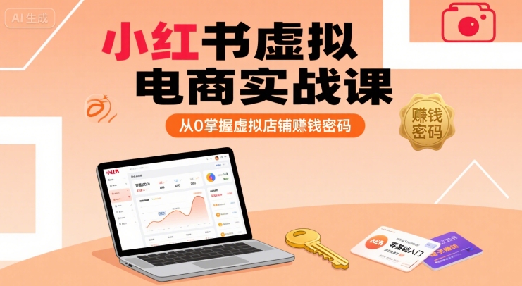 小红书虚拟电商实战课,从0掌握虚拟店铺賺钱密码-项目吧