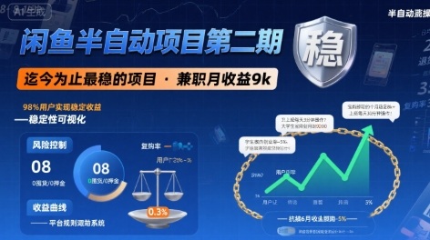 闲鱼半自动项目第二期,可能是迄今为止最稳的项目,兼职月收益9k-项目吧