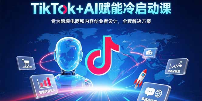 TikTok+AI赋能冷启动课:专为跨境电商和内容创业者设计,全套解决方案-项目吧