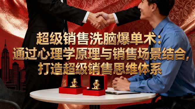 超级销售洗脑爆单术:通过心理学原理与销售场景结合,打造超级销售思维体系-项目吧