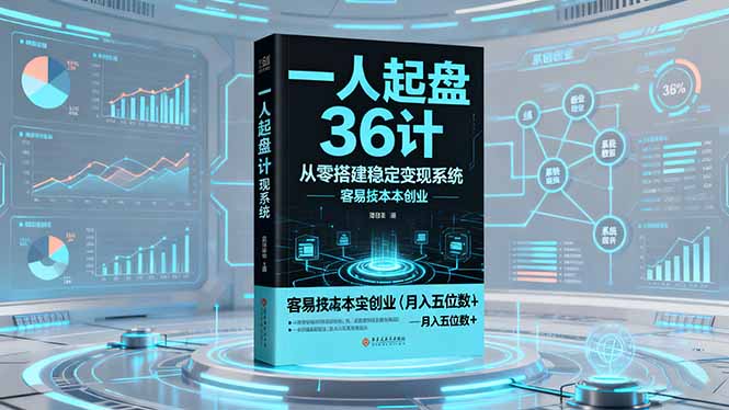 一人起盘36计:从零搭建稳定变现系统,实现低成本创业,月入五位数+-项目吧