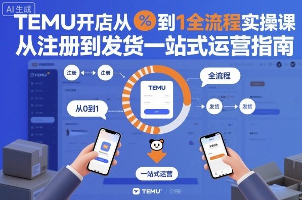 TEMU开店从0到1全流程实操课,从注册到发货一站式运营指南-项目吧