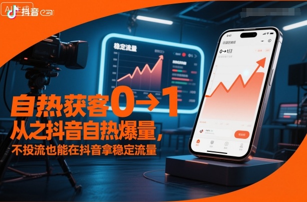 自热获客从0到1之抖音自热爆量,不投流也能在抖音拿稳定流量-项目吧