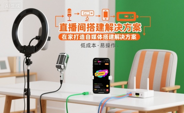 直播间搭建解决方案，在家打造自媒体搭建解决方案-项目吧