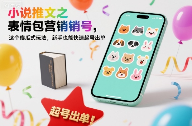 小说推文之表情包营销号,这个傻瓜式玩法,新手也能快速起号出单-项目吧