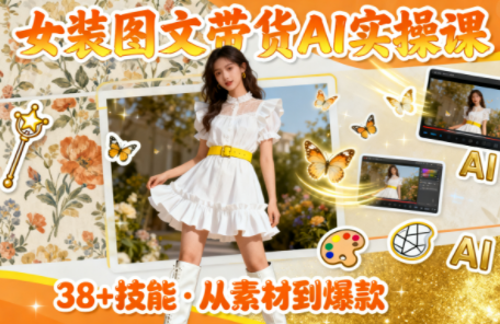女装图文带货的AI实操课-项目吧